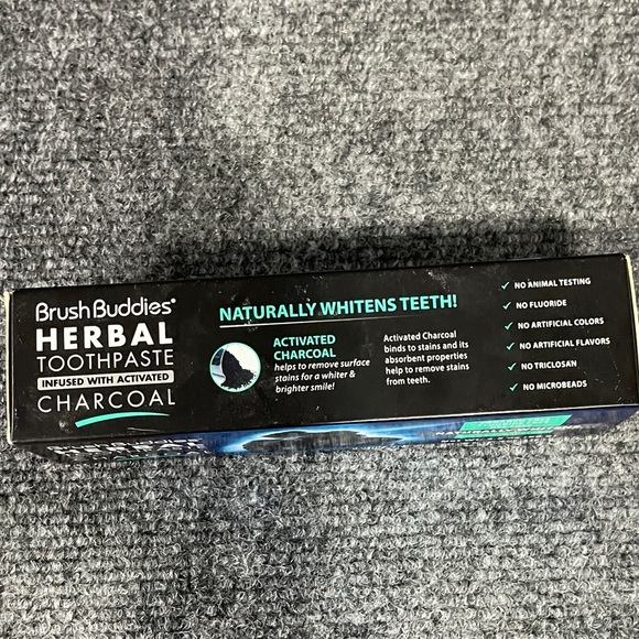 Set of 4 Brush Buddies Herbal Toothpaste Charcoal - Picture 5 of 7